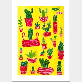 Cactus pattern Posters and Art